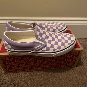Womens purple slip on vans